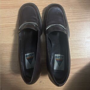 Vintage Aldo Dark Brown Real Leather Heeled Dress Shoes Size 7.5